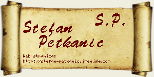 Stefan Petkanić vizit kartica